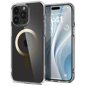 Case APPLE IPHONE 15 PRO MAX Spigen Ultra Hybrid Mag MagSafe Gold transparent 8809896749282