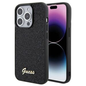 Original Case APPLE IPHONE 15 PRO Guess Hardcase Disco Metal Script (GUHCP15LPMSDGSK) black 3666339173456