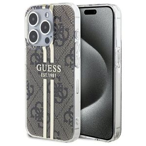 Original Case APPLE IPHONE 15 PRO MAX Guess Hardcase IML 4G Gold Stripe (GUHCP15XH4PSEGW) brown 3666339222857