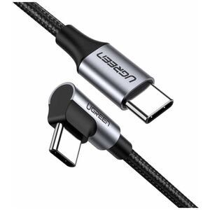 UGREEN US255 USB-C to USB-C Elbow cable, 3A, 60W, 2m (Black) 6957303803743