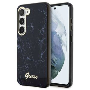 Original Case SAMSUNG GALAXY S23 Guess Hardcase Marble (GUHCS23SPCUMAK) black 3666339117375