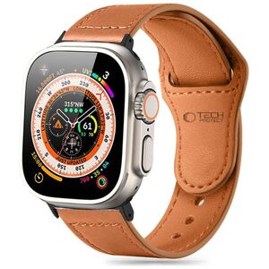 Strap for APPLE WATCH 1 / 2 / 3 / 4 / 5 / 6 / SE / 7 / 8 / 9 (38 / 40 / 41 MM) Tech-Protect NaturalFit brown 5906302312641