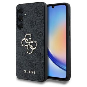 Guess case for Samsung Galaxy A35 GUHCSA354GMGGR black HC PU big 4G metal logo 3666339259563