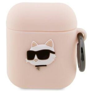 Case APPLE AIRPODS Karl Lagerfeld Silicone Choupette Head 3D light pink 3666339087951