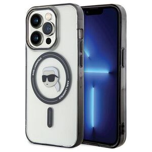 Original Case APPLE IPHONE 15 PRO Karl Lagerfeld Hardcase IML Karl`s Head MagSafe (KLHMP15LHKHNOTK) transparent 3666339161934