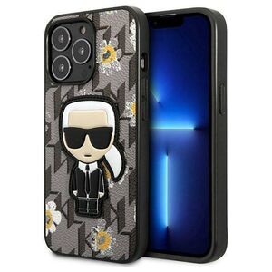 Original Case IPHONE 13 PRO Karl Lagerfeld Flower Ikonik Karl (KLHCP13LPMNFIK1) gray 3666339049461