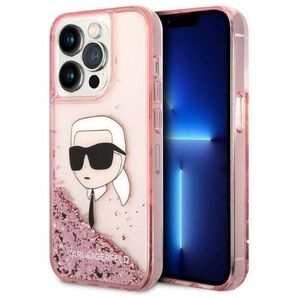 Original Case IPHONE 14 PRO MAX Karl Lagerfeld Hardcase Glitter NFT Karl Head (KLHCP14XLNKHCP) pink 3666339086916