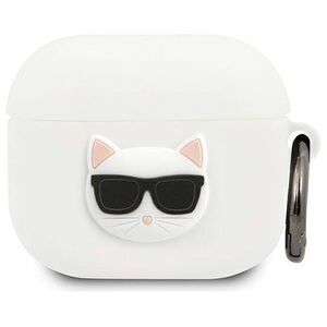 Original Case APPLE AIRPODS 3 Karl Lagerfeld Cover Silicone Choupette (KLACA3SILCHWH) white 3666339009373