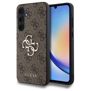 Guess case for Samsung Galaxy A35 GUHCSA354GMGBR brown HC PU big 4G metal logo 3666339259600