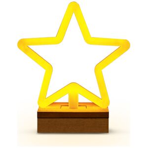 Neon Wood Stand LED STAR warm white FLNW04 Forever Light 5900495268624