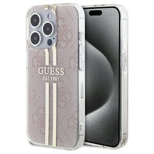 Original Case IPHONE 14 PRO MAX Guess Hardcase IML 4G Gold Stripe (GUHCP14XH4PSEGP) pink 3666339223090