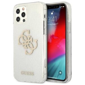 Original Case IPHONE 12 PRO MAX Guess Hard Case Glitter 4G Big Logo (GUHCP12LPCUGL4GTR) transparent 3666339004941