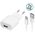 Forever TC-01 charger 1x USB 2A white + microUSB cable 5900495677730