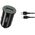 XO car charger TZ12 QC 3.0 18W 1x USB black + Lightning cable 6920680877317