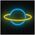 Neon LED Light SATURN yellow blue Bat + USB FLNE11 Forever Light 5900495956170