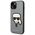 Karl Lagerfeld case for iPhone 14 6,1&quot; KLHCP14SSAPKHG silver PU Saffiano case with Karl Head Patch 3666339077075