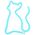 Neon LED Light CAT turquoise NNE24 Neolia 5907457773479