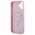 Original Case IPHONE 16 PLUS Guess Hardcase Grained Gold Ring MagSafe (GUHMP16MPGHSMMP) pink 3666339303969
