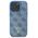 Original Case IPHONE 16 PRO MAX Guess Hardcase Leather 4G Triangle Strass MagSafe (GUHCP16XP4TDPB) blue 3666339327477