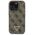 Guess case for iPhone 16 Pro 6,3&quot; GUHCP16LP4TDPW Leather 4G Triangle Strass brown MagSafe 3666339327422