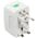 Universal travel adapter - charger No brand, 2xUSB, 1хUSB-C,1.0A, EU/US/UK/AU to EU/US/UK/AU, 220V, White - 17892 έως 12 άτοκες Δόσεις