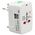 Universal travel adapter - charger No brand, 2xUSB, 1хUSB-C,1.0A, EU/US/UK/AU to EU/US/UK/AU, 220V, White - 17892 έως 12 άτοκες Δόσεις