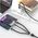 Καλώδιο φόρτισης DeTech DE-52UCL, 3 in 1, USB - 2хType-C, Lightning, 1.0m, Black - 40518 έως 12 άτοκες Δόσεις