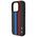 Original Case IPHONE 16 PRO MAX BMW Hardcase M Perforated Tricolor Printed Stripes MagSafe (BMHMP16X23PUPTK) black 3666339324155