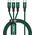 Kabel USB Baseus USB-C - USB-C + microUSB + Lightning 1.5 m Zielony (1573-74475_20220301153445)