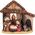 Dekoracja świąteczna Home Styling Collection Mała scenka Bożonarodzeniowa, 15 cm