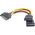 Gembird SATA 15 ακίδων - SATA 15 ακίδων x2, 0,15 μ., Πολύχρωμο (CC-SATAM2F-01) 777427 8716309086394