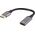 Lanberg Kabel adapter Lanberg Displayport (M) -> HDMI (F) 4K na kablu 20cm srebrny
