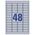 Avery Zweckform etykiety 45.7mm x 21.2mm, A4, srebrne, 48 etykiet (L6009-20) 1098617 4004182144268