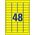 Avery Zweckform Usuwalne etykiety kolorowe 45.7 x 21.2 mm, żółty (L6041-20) 1569275 4004182060414