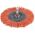 Wolfcraft Szczotka nylonowa 100mm trzpień 6mm czerwona (1502000) 3183826 4006885150201