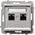 Ospel Gniazdo komputerowe Sonata podwójne 2xRJ45 5e srebrny mat (GPK-2R/K/m/38) 3314162 5907577447564