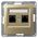 Ospel Gniazdo komputerowe Impresja podwójne RJ45 5e złoty metalik (GPK-2Y/K/m/28) 3314209 5907577440497