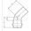 Conex Łuk jednokielichowy 45° mm z serii B Press miedziane 15mm (P504001500000) 4661732 4011862767907