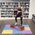 One Fitness Mata ochronna MP10 180 cm x 180 cm x 1 cm wielokolorowa 7363920 5907695592030