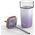 Quokka Quokka Liquid Cube - Kubek szklany 540 ml ze słomką ze stali nierdzewnej (Lilac Gradient) (40055) - 40055 7377621 8412497400553