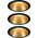 Paulmann Oprawa wbudowana Cole Coin 3-st ścimnianie LED 3x6,5W 2700K 230V Czarny/Złoty-Mat /Tworzywo sztuczne 8196959 4000870934043