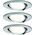 Paulmann Zestaw Oprawa wbudowana Nova ruchoma LED 3x6,5W 2700K 230V GU10 51mm Żelazo Szczotkowane/Aluminium 8196975 4000870934296