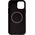 Crong Crong Essential Cover Magnetic - Etui ze skóry iPhone 12 Pro Max MagSafe (czarny) 8397115 5907731987684