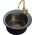 Zlewozmywak Steiner ART JAMES 210 (Ø51x20) Steingran Art Gold Black Pearl z syfonem manualnym, baterią Naomi i zaślepką - czarny opalizacja złota 8408428 5903242537011