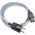 Kabel zasilający Melodika Melodika MDP40G Przewód zasilający z uziemieniem (sieciowy) 3x2,5mm2 (Schuko-IEC C13) Gunmetal - 4m 8464577 5907609007094