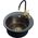 Zlewozmywak Steiner ART JAMES 210 (Ø51x20) Steingran Art Gold Black Pearl z syfonem manualnym, baterią Maggie i dozownikiem - czarny opalizacja złota 8648349 5903242538827
