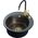 Zlewozmywak Steiner ART JAMES 210 (Ø51x20) Steingran Art Gold Black Pearl z syfonem manualnym, baterią Maggie PVD i zaślepką - czarny opalizacja złota 8648364 5903242538360
