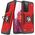 Wozinsky Wozinsky Ring Armor pancerne hybrydowe etui pokrowiec + magnetyczny uchwyt Samsung Galaxy S22 Ultra czerwony 9738780 9145576239803