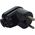 Orno ORNO WTYCZKA GUMOWA Z UCHWYTEM IP44 CZARNA 2P+Z WT-16/CZARNY 9919845 5907522194963