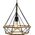 Lampa wisząca Mdeco Druciana LAMPA wisząca ELM8802/1 ZWIS - 06 MDECO metalowa OPRAWA industrialny ZWIS loftowy czarny 9927114 5902021249558